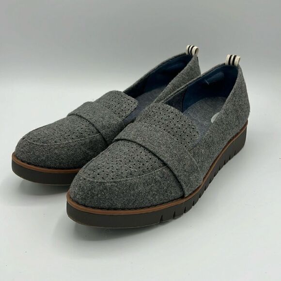 Dr. Scholl’s Imagined Perf Gray Wool Blend Comfort Loafers Women’s Size 7.5M B38 - Picture 2 of 9